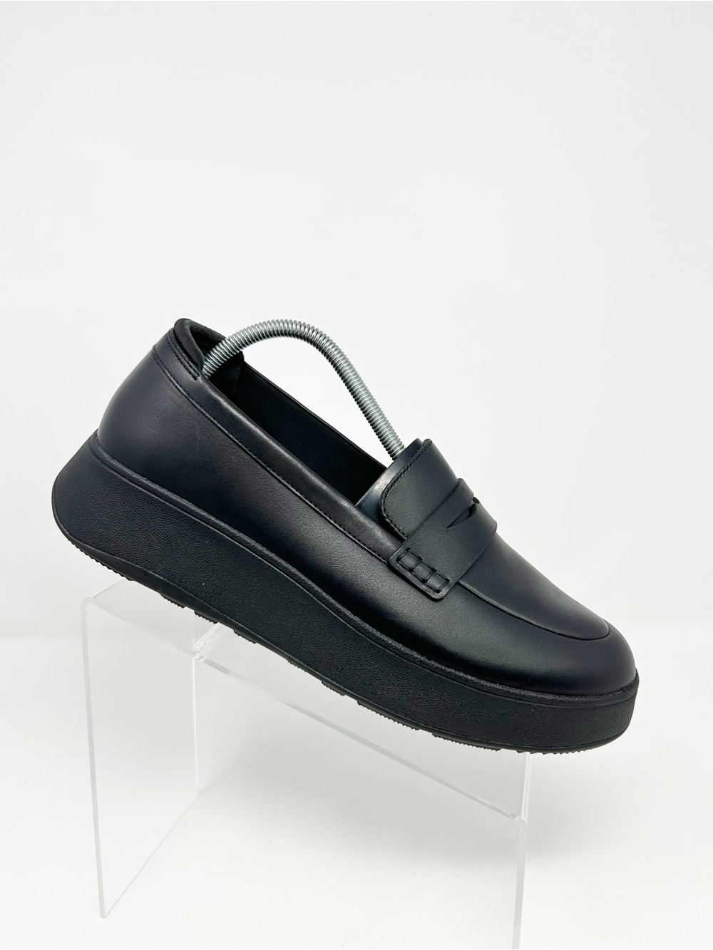 FitFlop Penny Loafer Black Slip-On Cushioned Comfort Flatform Shoes Size 11
